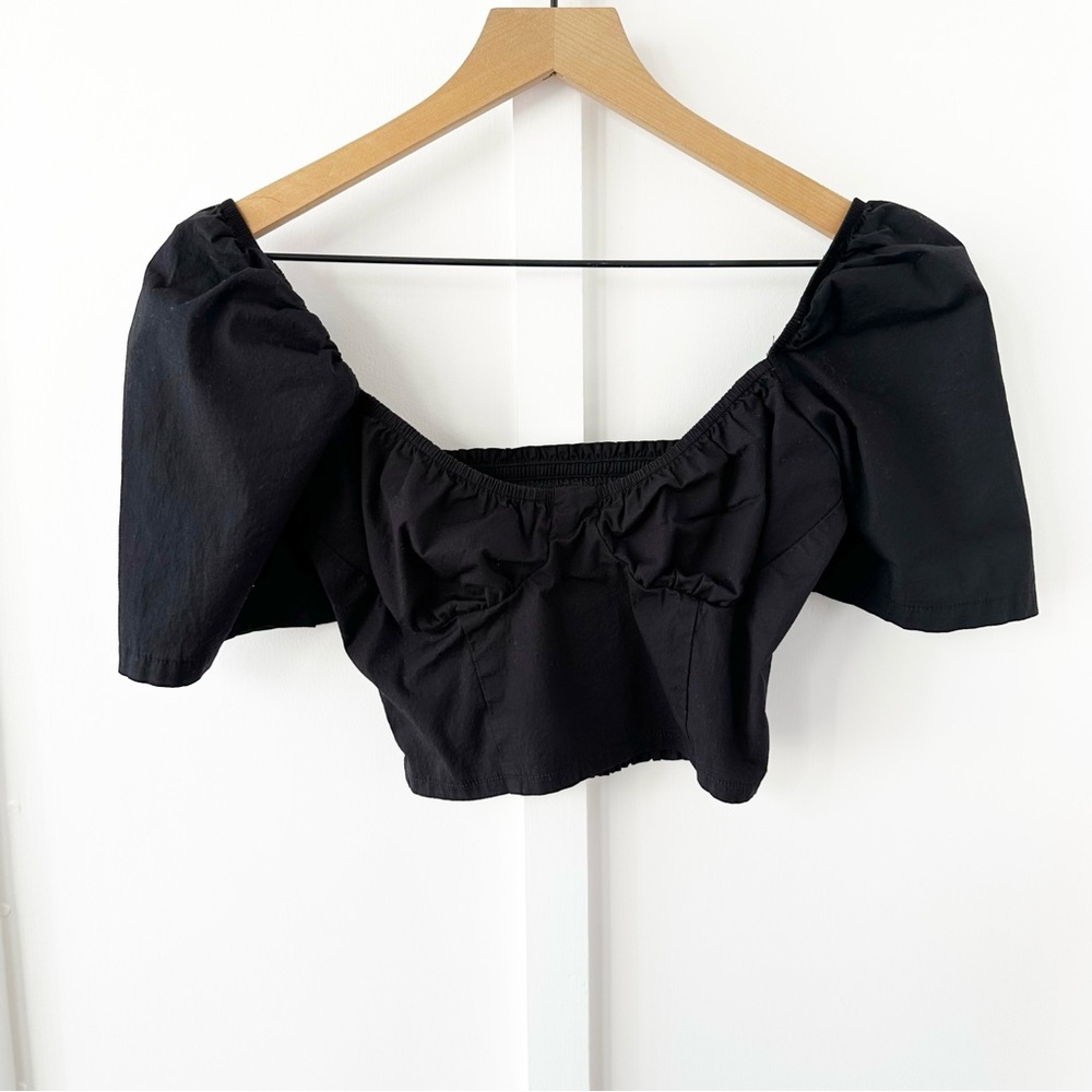 SHORE black cropped top